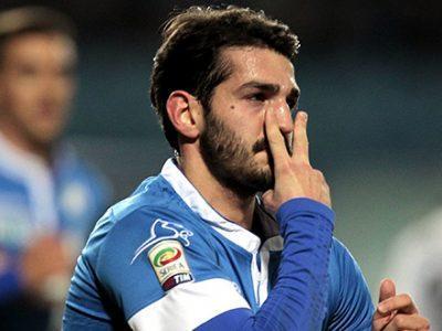 L'esultanza di Riccardo Saponara dopo un gol all'Udinese