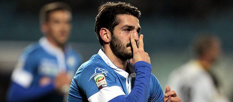 L'esultanza di Riccardo Saponara dopo un gol all'Udinese
