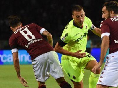 Gastaldello in azione durante Torino-Bologna 5-1