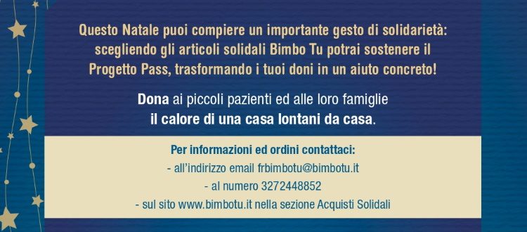 Per i tuoi regali di Natale scegli i prodotti solidali di Bimbo Tu!