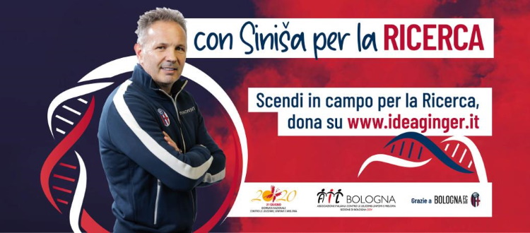 AIL Bologna lancia la campagna 'Con Sinisa per la Ricerca'. Mihajlovic: "Felice e orgoglioso di essere il testimonial. Sto bene e vado verso la normalità, oggi di leucemia si può guarire"