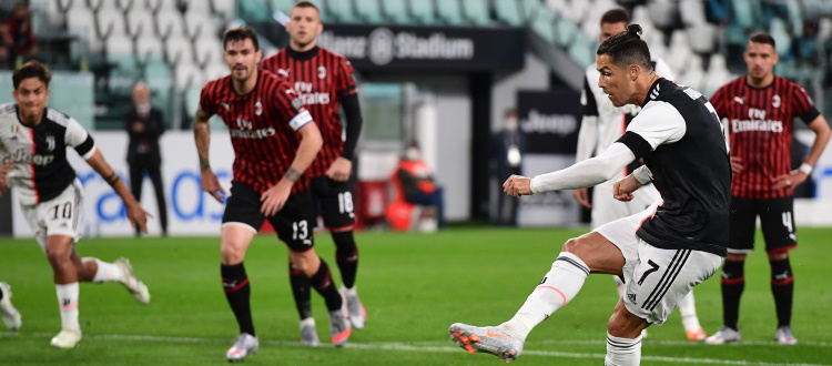 Il Milan ferma la Juve sullo 0-0 ma non basta, bianconeri in finale di Coppa Italia. Rigore fallito da CR7, espulso Rebic