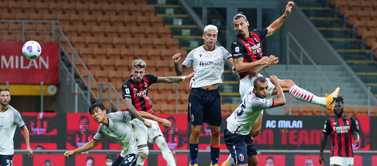 Milan più forte e più in forma, il Bologna fa quel che può: al Meazza 2-0 rossonero con doppietta di Ibrahimovic