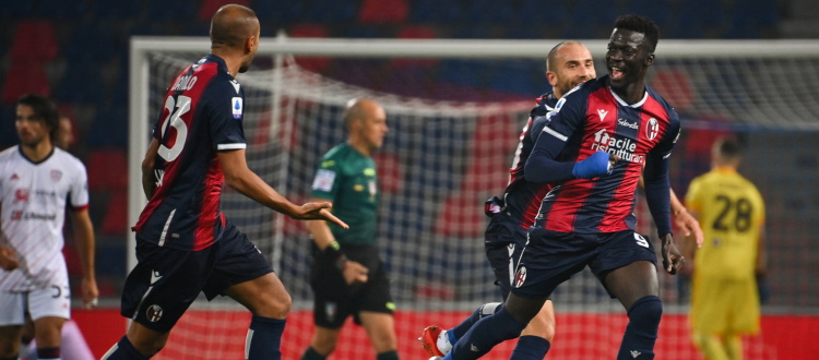 Il Bologna si riprende la vittoria con gioco e attributi: Cagliari k.o. 3-2, gol di Soriano e doppietta al bacio di Barrow