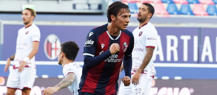 Primo gol in maglia rossoblù per Vignato, 480° marcatore nella storia del Bologna