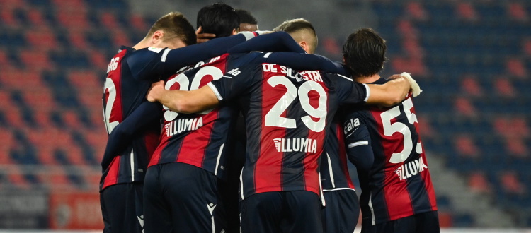 Allenamento mattutino a tre giorni da Bologna-Crotone, terapie per Dijks e Skov Olsen