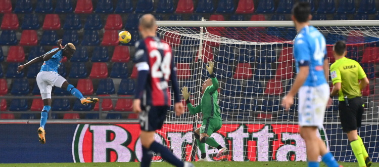 Il Bologna si sveglia tardi e si divora il pareggio con Orsolini, al Napoli basta Osimhen: 0-1 al Dall'Ara