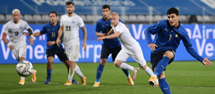 Orsolini in gol nel 4-0 dell'Italia all'Estonia: "Ma sono ancora arrabbiato per l'errore col Napoli". Bene Soriano, clean sheet per Skorupski, 90 minuti anche per Svanberg