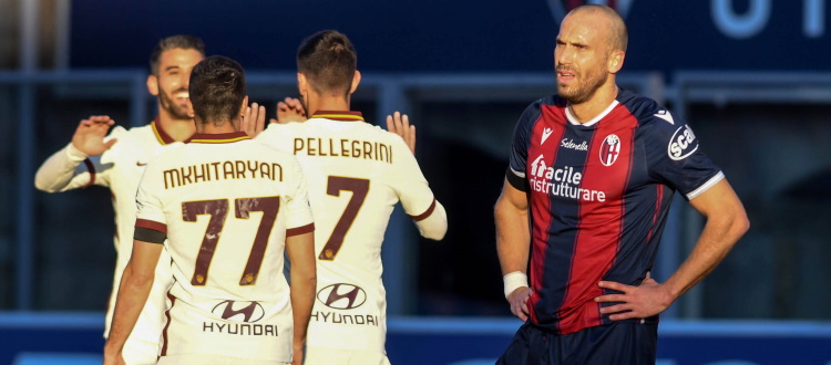 Bologna-Roma è un gioco al massacro: rossoblù disastrosi, finisce 1-5
