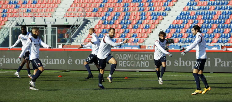 Seduta tecnico-tattica e partitella per i rossoblù a tre giorni da Bologna-Milan