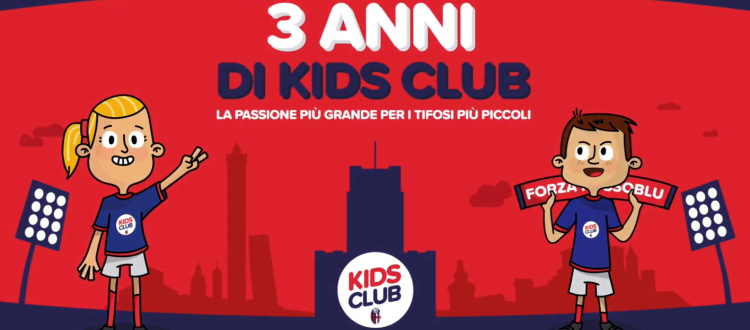Il Kids Club del Bologna, dedicato ai tifosi under 14, compie 3 anni