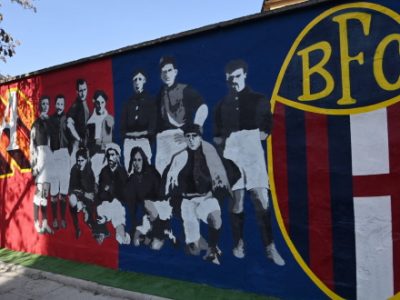 Inaugurato in via Paolo Fabbri il murale che rievoca lo storico Campo della Cesoia