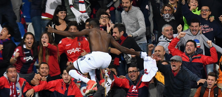 Okwonkwo l'ultimo match winner del Bologna al Mapei Stadium, nel novembre 2019 successo del Sassuolo 3-1