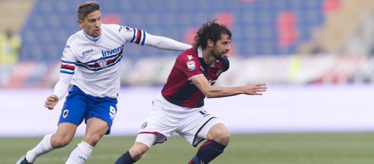 Bologna-Sampdoria, tanti ex dentro e fuori dal campo. In Serie A 22 successi rossoblù e 7 blucerchiati, 18 i pareggi