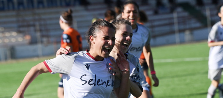 Il Bologna Femminile continua a vincere e convincere: Pistoiese regolata 2-0 grazie a Racioppo e Sciarrone