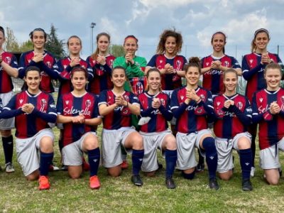 Bologna Femminile, bella vittoria 2-0 contro l'Aprilia Racing e gesto importante per l'iniziativa 'Atleti al tuo fianco'