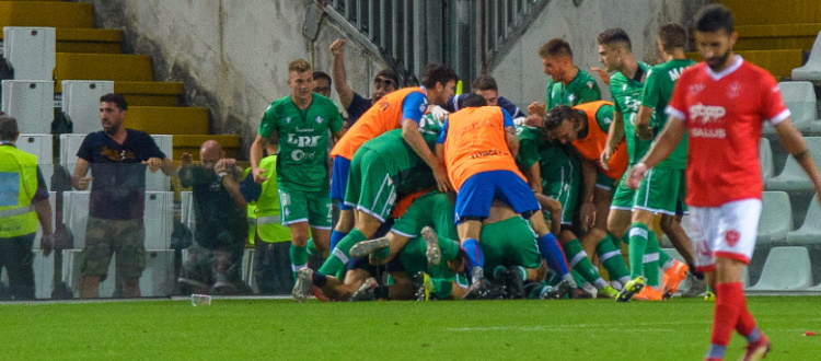 Rabbi comincia a conquistare Piacenza: nel 2-2 di Trieste il primo gol tra i professionisti dell'attaccante bolognese