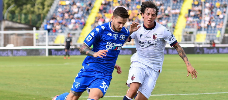 Scarico in palestra per i titolari di Empoli, allenamento sul campo con partitella per gli altri