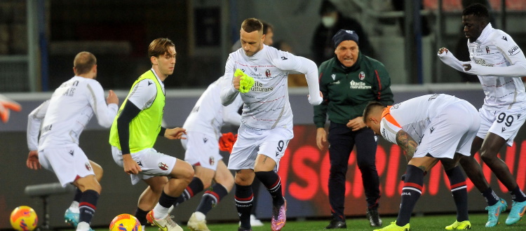 Seduta di scarico per i titolari di Bologna-Spezia, lavoro atletico e partitella per gli altri