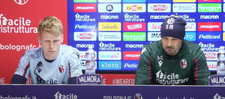 Mihajlovic: "A Salerno per confermarci. Carriera? Il salto vorrei farlo col Bologna". Schouten: "Mi sento sempre meglio, sto ritrovando fiducia"