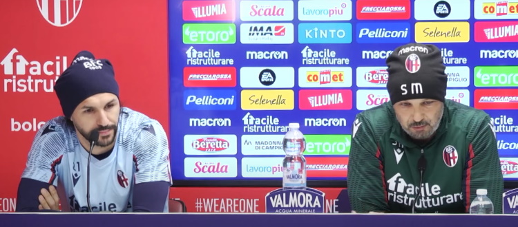 Mihajlovic: "Resto fiducioso, raggiungeremo l'obiettivo. Saputo è un grande presidente, i tifosi hanno sempre ragione". Soriano: "Domani serviranno uomini prima che calciatori"