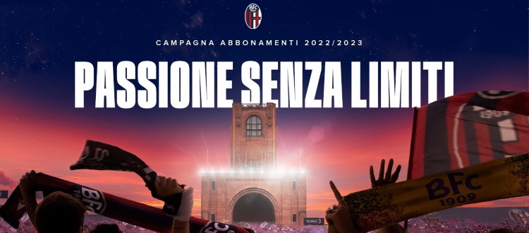 Prosegue spedita la campagna abbonamenti 2022/23 del Bologna: in cinque giorni raggiunta quota 5.000 tessere