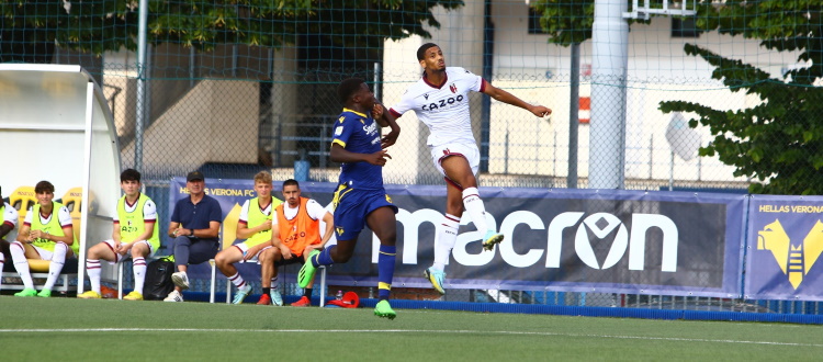 Il Bologna Primavera non riesce ad espugnare anche Verona: rossoblù avanti con Raimondo e ripresi da Cazzadori, 1-1