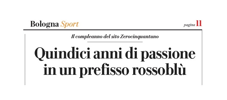 Oggi su Repubblica Bologna un articolo dedicato a Zerocinquantuno