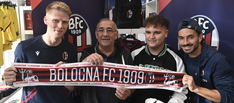 Sansone e Schouten, pomeriggio coi tifosi al BFC Store dello stadio Dall'Ara