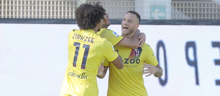 Il Bologna continua a non giocare e a non vincere: 2-2 in casa dello Spezia, Arnautovic salva i rossoblù con una doppietta
