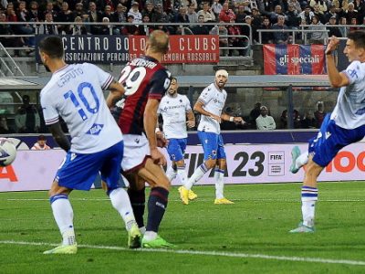 Il Bologna non riesce a battere nemmeno la Sampdoria: rossoblù avanti con Dominguez, poi secondo tempo da fantasmi e 1-1 di Djuricic