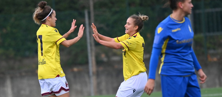 Il Bologna Femminile sale a 9 vittorie consecutive: Villorba schiantato 3-0 con Gelmetti, Spallanzani e Giuliani