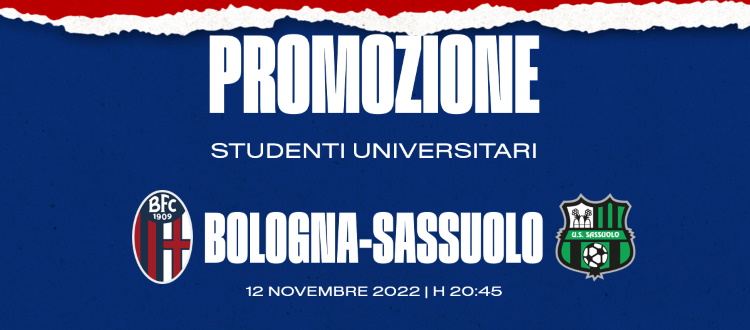 Promozione speciale per Bologna-Sassuolo: studenti universitari dell'Alma Mater nei Distinti a 15 €
