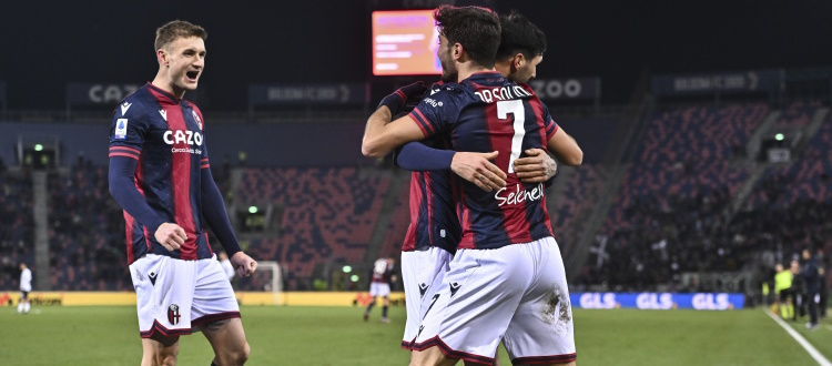 Il Bologna fa il suo dovere e lo fa bene: Spezia regolato 2-0, apre Posch e chiude Orsolini