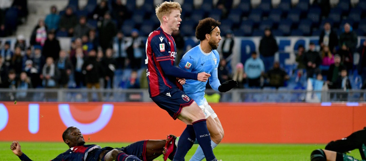 Il Bologna non c'è e regala pure, Lazio avanti senza fatica: 1-0 con Felipe Anderson, biancocelesti nei quarti di Coppa Italia