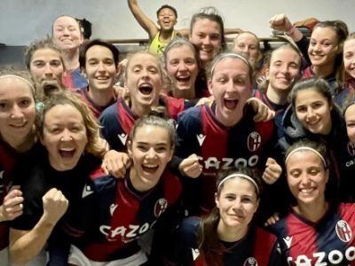 Il Bologna Femminile vince anche a Vicenza con Antolini e doppietta di Gelmetti: sono 16 successi di fila per le rossoblù