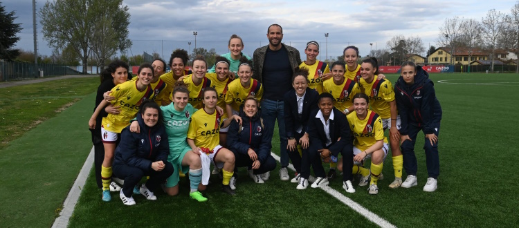 Bologna Femminile, 20^ vittoria di fila e i complimenti di De Silvestri: 7-0 alla Sambenedettese, ora il Meran Women è a -5