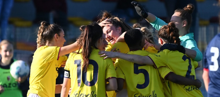 Bologna Femminile, la 19^ vittoria di fila è da infarto: il Lumezzane rimonta da 2-0 a 2-2, poi all'86' Colombo scatena la festa