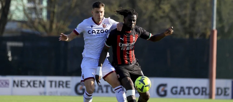 Il Bologna Primavera gioca bene ma perde la seconda gara di fila, 1-0 Milan. Vigiani: "Paghiamo un episodio, meritavamo molto di più"