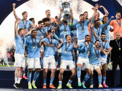 La comunità di scommesse sportive festeggia la vittoria del Manchester City in UEFA Champions League