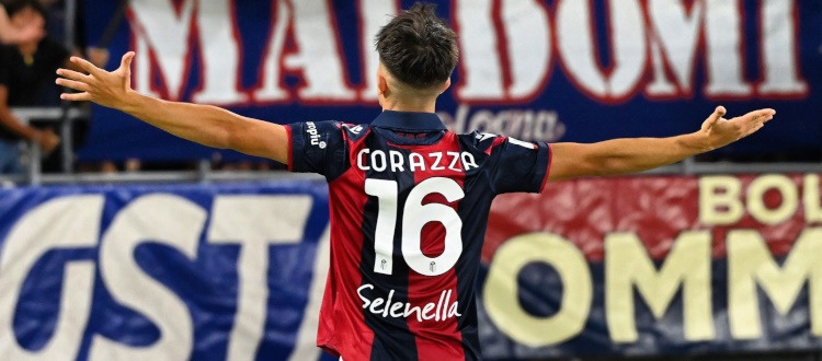 Il Bologna non si fa distrarre dal mercato e avanza in Coppa Italia: gol da sogno di Corazza e numero di Zirkzee, Cesena regolato 2-0