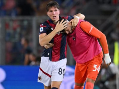 Primo gol in Serie A e in maglia rossoblù per Fabbian, 492° marcatore nella storia del Bologna