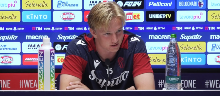 Kristiansen: "Il Bologna è un grande club con un ottimo progetto, mi hanno convinto subito. Mi piace come gioca la squadra, con Motta posso salire di livello"