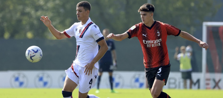 Il Bologna Primavera dura solo un tempo in casa del Milan: Menegazzo illude i rossoblù, poi la rimonta rossonera per il 4-1 finale