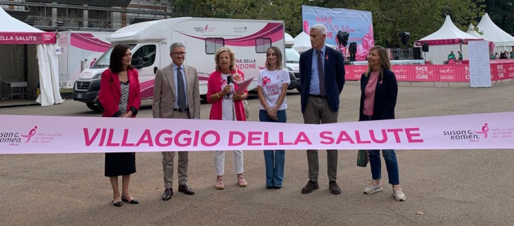 Inaugurato ai Giardini Margherita il Villaggio della Salute di Race for the Cure, per il Bologna presente l'a.d. Fenucci