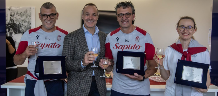 Saputo premia i 'fedelissimi' rossoblù Ghelli, Campagna e Ridolfi: 