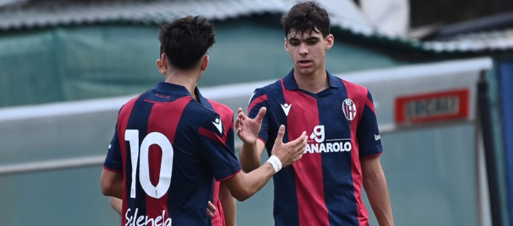 Jesse Saputo a segno nel 5-2 del Bologna Under 17 a Napoli. Vittorie larghe anche per le Under 18 e 14 su Frosinone e Reggiana