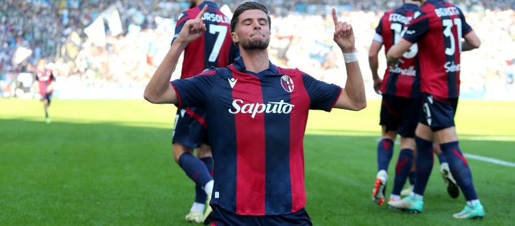 Primo gol in Serie A e in maglia rossoblù per El Azzouzi, 498° marcatore nella storia del Bologna