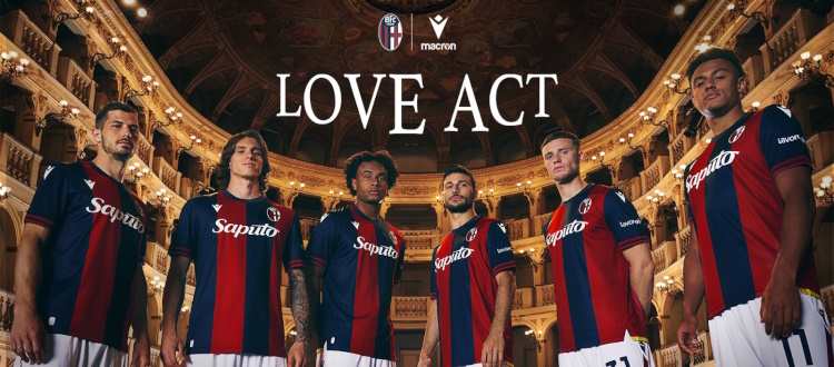 Una maglia meravigliosa per una squadra meravigliosa: Love Act, ecco il nuovo kit Home del Bologna per la stagione 2024/25