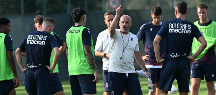 Primo allenamento a Casteldebole per il nuovo Bologna di Italiano. Domani test atletici al mattino e altra seduta al pomeriggio